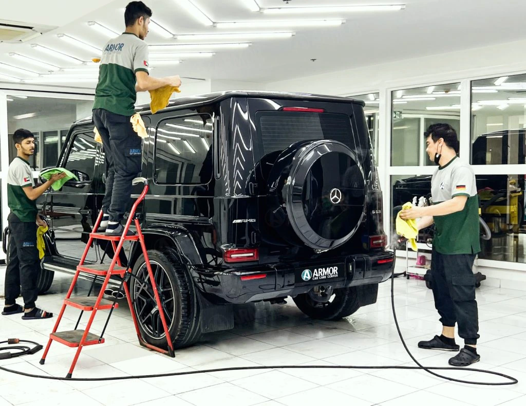Armor car care steam Wash service in uae to make your car look brand-new
